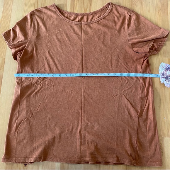 NWOT Anthropologie Burnt Orange Boyfriend Tee - Picture 9 of 10